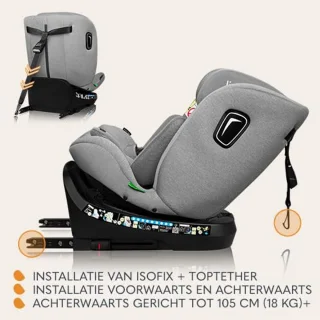 Veilig en Comfortabel i-Size Autostoel 360° Draaibaar voor Kinderen 40-150 cm