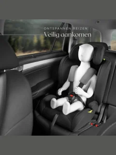 MMM® Zitverhoger Isofix - Autozitje - Stoelverhoger - met ISOFIX Austo Seat - Superdikke, Comfortabele Vulling