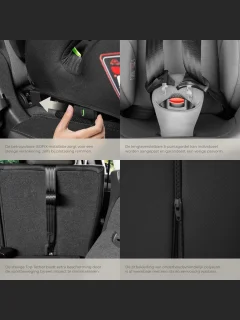 MMM® Zitverhoger Isofix - Autozitje - Stoelverhoger - met ISOFIX Austo Seat - Superdikke, Comfortabele Vulling