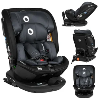 Draaibaar i-Size Autostoel 360° voor Kinderen (40-150 cm) – ISOFIX & Top Tether, Veiligheid en Comfort