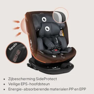 Draaibaar i-Size Autostoel 360° voor Kinderen (40-150 cm) – ISOFIX & Top Tether, Veiligheid en Comfort
