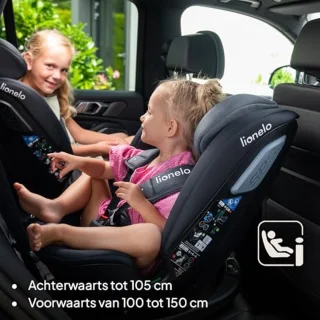 Draaibaar i-Size Autostoel 360° voor Kinderen (40-150 cm) – ISOFIX & Top Tether, Veiligheid en Comfort