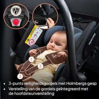 i-Size Baby Autostoel 40-87 cm met Hoofdsteunverstelling en Zijbescherming