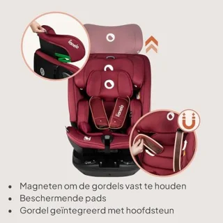 360° Draaibaar Autostoel voor Kinderen met ISOFIX – i-Size R129 (40-150 cm)