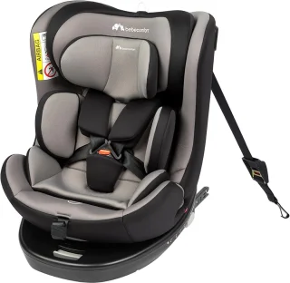 360 Draaibare Autostoel voor Kinderen, i-Size, Groep 0-3, ISOFIX Bevestiging, Zijdelingse Bescherming, 5 Ligposities, 9 Hoofdsteunposities, Comfortabel en Veilig, Tot 150 cm