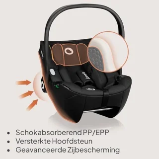 Autostoeltje Groep 0+ 40-87 cm | Achterwaarts Gericht | Lichtgewicht en Ademend | Inklapbare Autostoel