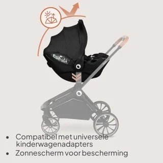 Autostoeltje Groep 0+ 40-87 cm | Achterwaarts Gericht | Lichtgewicht en Ademend | Inklapbare Autostoel