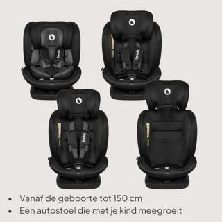 360° Draaibaar i-Size Kinderzitje Groep 0/1/2/3 - Autostoel met ISOFIX en Top Tether - Geschikt van 40-150 cm
