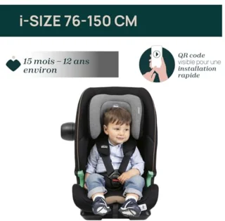 Autostoel I-Size met Isofix voor Kinderen (76-150 cm), Geschikt vanaf 15 Maanden, Comfortabel en Veiliger