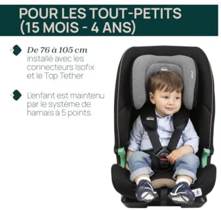 Autostoel I-Size met Isofix voor Kinderen (76-150 cm), Geschikt vanaf 15 Maanden, Comfortabel en Veiliger