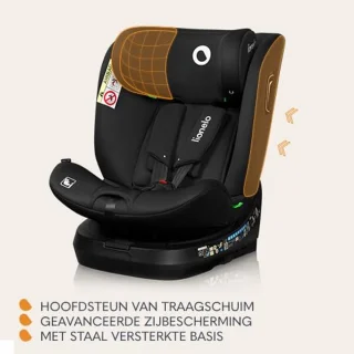 360 Graden Draaibaar Autostoeltje voor Kinderen van 40-150 cm - Veilige i-Size Autostoel met ISOFIX en Verstelbare Rugleuning