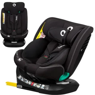 360° Draaibaar i-Size Autostoeltje - Groep 0/1/2/3 - Verstelbare Hoofdsteun - Veiligheid ISOFIX & Top Tether
