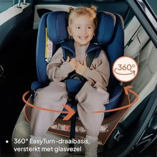 360° Draaibaar i-Size Autostoeltje - Groep 0/1/2/3 - Verstelbare Hoofdsteun - Veiligheid ISOFIX & Top Tether