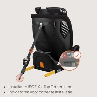360° Draaibaar i-Size Autostoeltje - Groep 0/1/2/3 - Verstelbare Hoofdsteun - Veiligheid ISOFIX & Top Tether