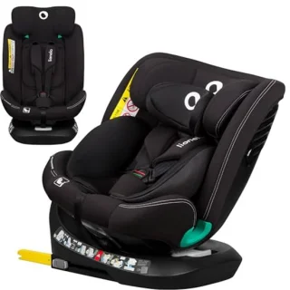 360° Draaibaar i-Size Autostoeltje - Groep 0/1/2/3 - Verstelbare Hoofdsteun - Veiligheid ISOFIX & Top Tether