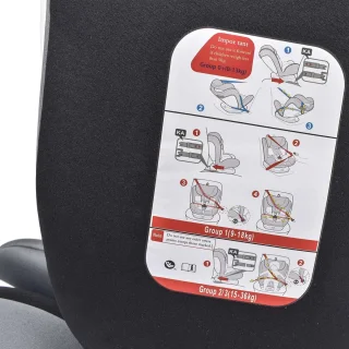 Zitverhoger ISOFIX - Autostoel - Kinderzitje - Kinderstoel - 0 tot 12 jaar - 9 tot 36 kg - Zwart - Grijs 43 x 48 x 67 cm