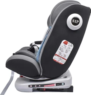 Zitverhoger ISOFIX - Autostoel - Kinderzitje - Kinderstoel - 0 tot 12 jaar - 9 tot 36 kg - Zwart - Grijs 43 x 48 x 67 cm