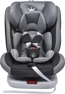 Zitverhoger ISOFIX - Autostoel - Kinderzitje - Kinderstoel - 0 tot 12 jaar - 9 tot 36 kg - Zwart - Grijs 43 x 48 x 67 cm