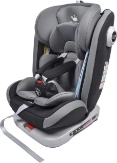 Zitverhoger ISOFIX - Autostoel - Kinderzitje - Kinderstoel - 0 tot 12 jaar - 9 tot 36 kg - Zwart - Grijs 43 x 48 x 67 cm