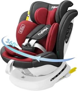 360° Rotatie Kinderzitje Groep 0+1/2/3 voor Kinderen van 0-12 Jaar, Geschikt voor Auto met Isofix