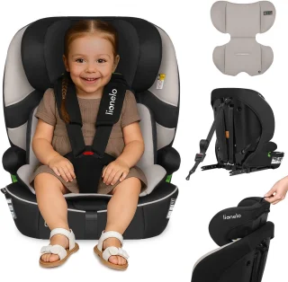 Autostoel ISOFIX voor Kind & Baby (1.5 tot 12 jaar / 76-150 cm / 9-36 kg / Groep 1 2 3) – Nieuwste Veiligheidsnorm – Groeit mee – Breed zit- en rugdeel – Zijbescherming – 10-standen Hoofdsteun – Wasbare Bekleding – Autostoeltje Lionelo Billy i-Size