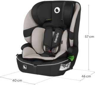 Autostoel ISOFIX voor Kind & Baby (1.5 tot 12 jaar / 76-150 cm / 9-36 kg / Groep 1 2 3) – Nieuwste Veiligheidsnorm – Groeit mee – Breed zit- en rugdeel – Zijbescherming – 10-standen Hoofdsteun – Wasbare Bekleding – Autostoeltje Lionelo Billy i-Size