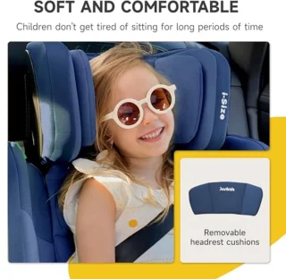 Opvouwbare Kinderstoel met ISOFIX voor Kinderen 100-150 cm - i-Size R129 Geschikt voor Reizen