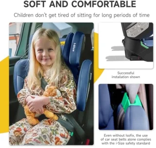 Opvouwbare Kinderstoel met ISOFIX voor Kinderen 100-150 cm - i-Size R129 Geschikt voor Reizen