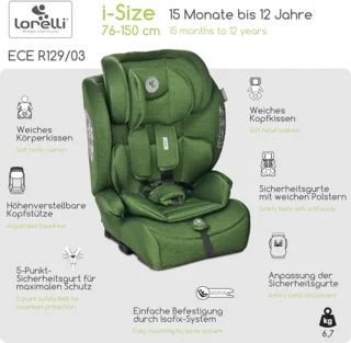 Meegroeiend Autokinderzitje met Isofix - Veilig en Comfortabel van 76 tot 150 cm