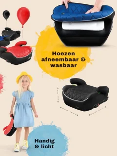 MMM® Zitverhoger Isofix - Autozitje - Stoelverhoger - Comfortabel, Compact, Lichtgewicht - Disney Mickey Mouse - 22-36kg, 128-150cm