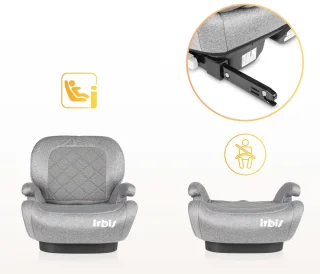 IsoFix Autostoel i-Size Booster (Beige, 125–150 cm, ca. 6–12 jaar)