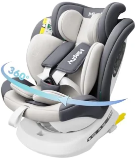 Autostoel I-Size 360° Rotatie voor Kinderen, Groep 0+1/2/3, 0-12 Jaar, 40-150 cm, Autostoeltje met Isofix