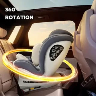 Autostoel I-Size 360° Rotatie voor Kinderen, Groep 0+1/2/3, 0-12 Jaar, 40-150 cm, Autostoeltje met Isofix