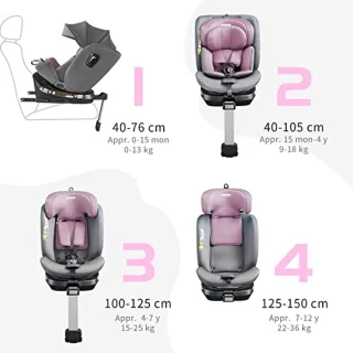 Draaibaar autostoeltje 360° met ISOFIX voor kinderen van 40-150 cm - Veilig en comfortabel