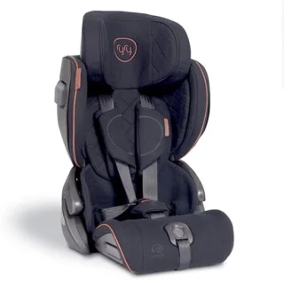 Compacte opvouwbare autostoel en reistas voor peuters - Zwarte Isofix autostoel met top tether en veiligheidsgordelfitting