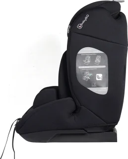 BabyGO Lumo i-Size autostoel - voor kinderen van 76-150 cm - Groep 1-2-3 (9-36kg) - Autogordel bevestiging - Zwart