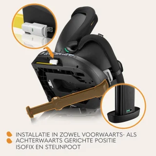 Autostoel 360° Draaibaar - Groep 0/1/2/3 (40-150 cm) - Veilig en Comfortabel met ISOFIX en Verstelbare Hoofdsteun