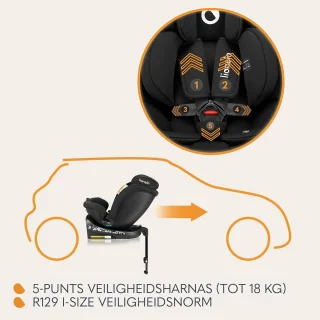Autostoel 360° Draaibaar - Groep 0/1/2/3 (40-150 cm) - Veilig en Comfortabel met ISOFIX en Verstelbare Hoofdsteun