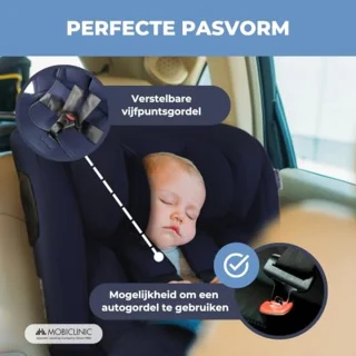 Autostoel 360º draaibaar, I-size controle, Groep 0/1/2/3, Evolutief, Max. 36 kg, 5-punts gordel, Verstelbaar, Ontspannen positie