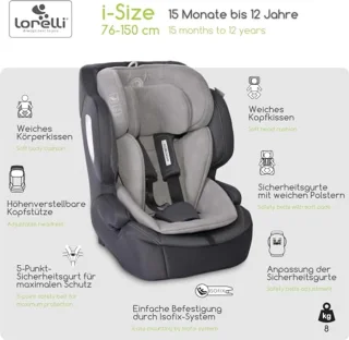 Verstelbare Autokinderstoel met Isofix voor Kinderen van 76-150 cm - Veilig en Comfortabel