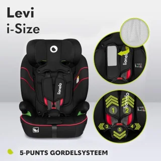 i-Size Autostoel Groep 1/2/3 76-150 cm – Kinderzitje met 5-Puntsgordel en Verstelbare Hoofdsteun – Veilig en Comfortabel – Rood
