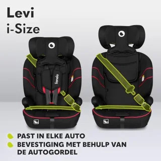 i-Size Autostoel Groep 1/2/3 76-150 cm – Kinderzitje met 5-Puntsgordel en Verstelbare Hoofdsteun – Veilig en Comfortabel – Rood