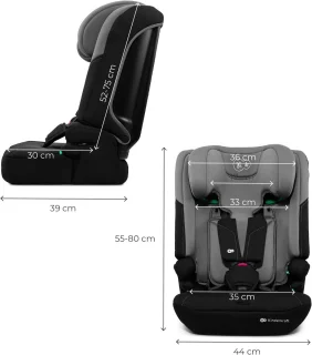 Kinderkraft I-COMFY 3-in-1 i-Size Autostoel – 76-150 cm – Groep 1/2/3 – R129 Goedgekeurd – Grijs