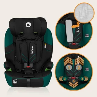 Autostoel Groep 1/2/3 i-Size met 10-Verstelbare Hoofdsteun en Zijbescherming – Kinderzitje 1-12 Jaar – Comfortabel en Veilig – Groen