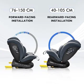 Autostoel 360 graden draaibaar met ISOFIX voor kinderen van 0-12 jaar (40-150 cm)