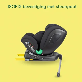 360 Draaibare Autostoel voor Kinderen tot 12 Jaar - i-Size, ISOFIX, Zijdelingse Bescherming, 4 Ligposities