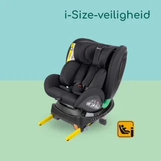 360 Draaibare Autostoel voor Kinderen tot 12 Jaar - i-Size, ISOFIX, Zijdelingse Bescherming, 4 Ligposities