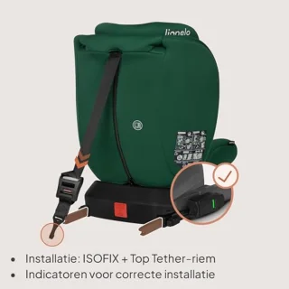 360° Draaibaar i-Size Kinderzitje voor Groep 0/1/2/3 (40-150 cm) – Veilig en Comfortabel – ISOFIX Bevestiging – Diepe Zit – Verstelbare Hoofdsteun