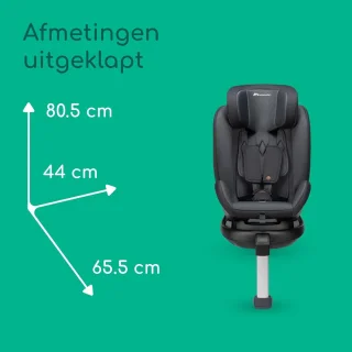360 Draaibare Autostoel voor Kinderen, i-Size Autostoeltje van 0-12 Jaar, ISOFIX Bevestiging, Maximale Veiligheid, 4 Ligposities, Kinderstoeltje met Hoofdsteunverstelling en Zijdelingse Bescherming