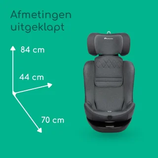 360 Draaibare Autostoel voor Kinderen, Group 0-3, ISOFIX Beveiliging, 5 Ligposities, Zijdelingse Bescherming, Voor Leeftijd 0-12 Jaar